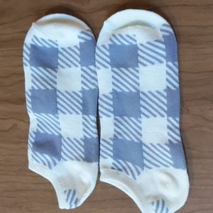 Cream Gray And White Socks